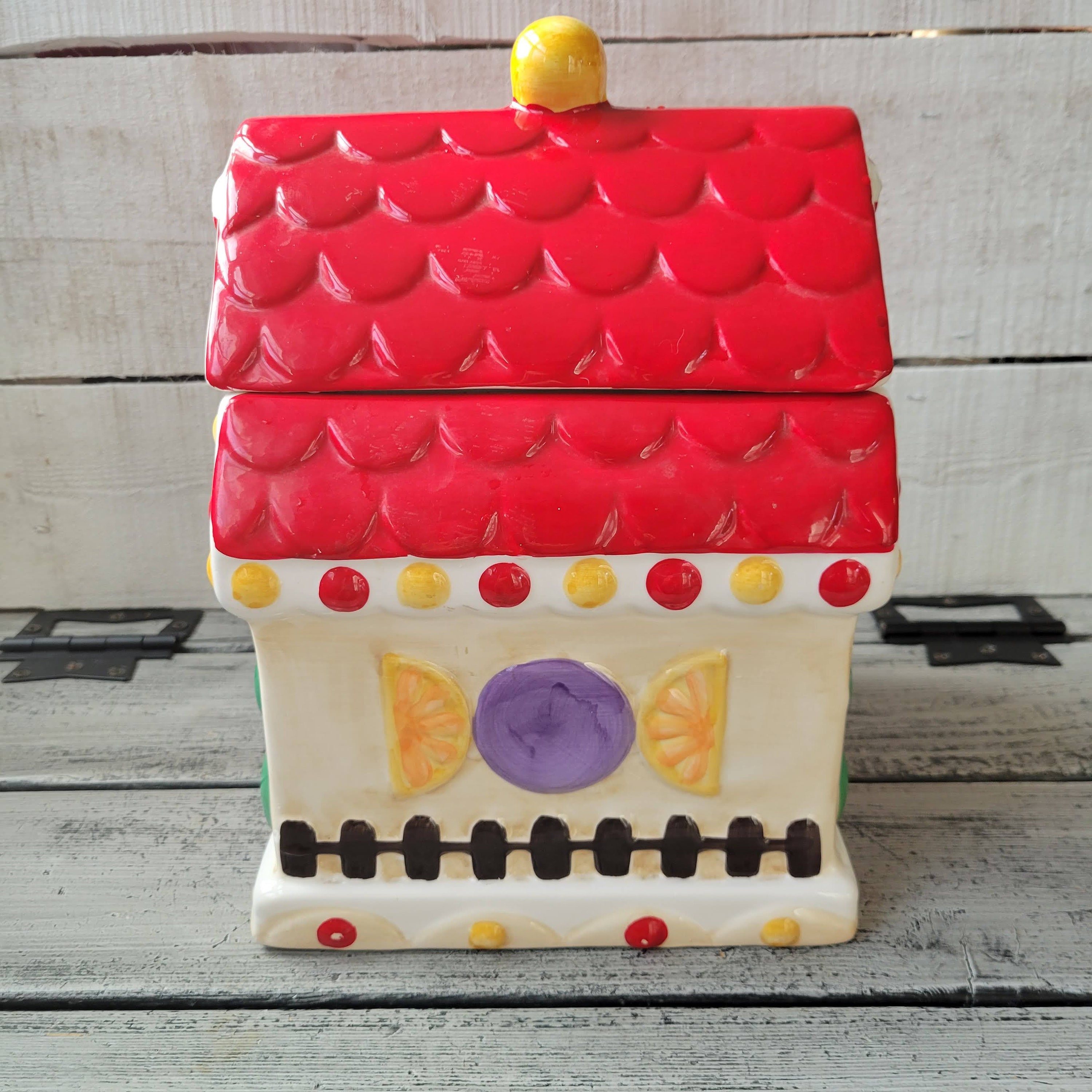 Christmas Cookie Jar Vintage Gingerbread House Cookie Jar Etsy