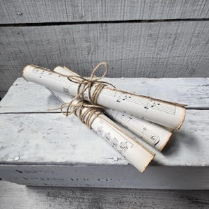 Vintage Scrolls, Music Scrolls, Vintage Sheet Music Scrolls, Vintage ...