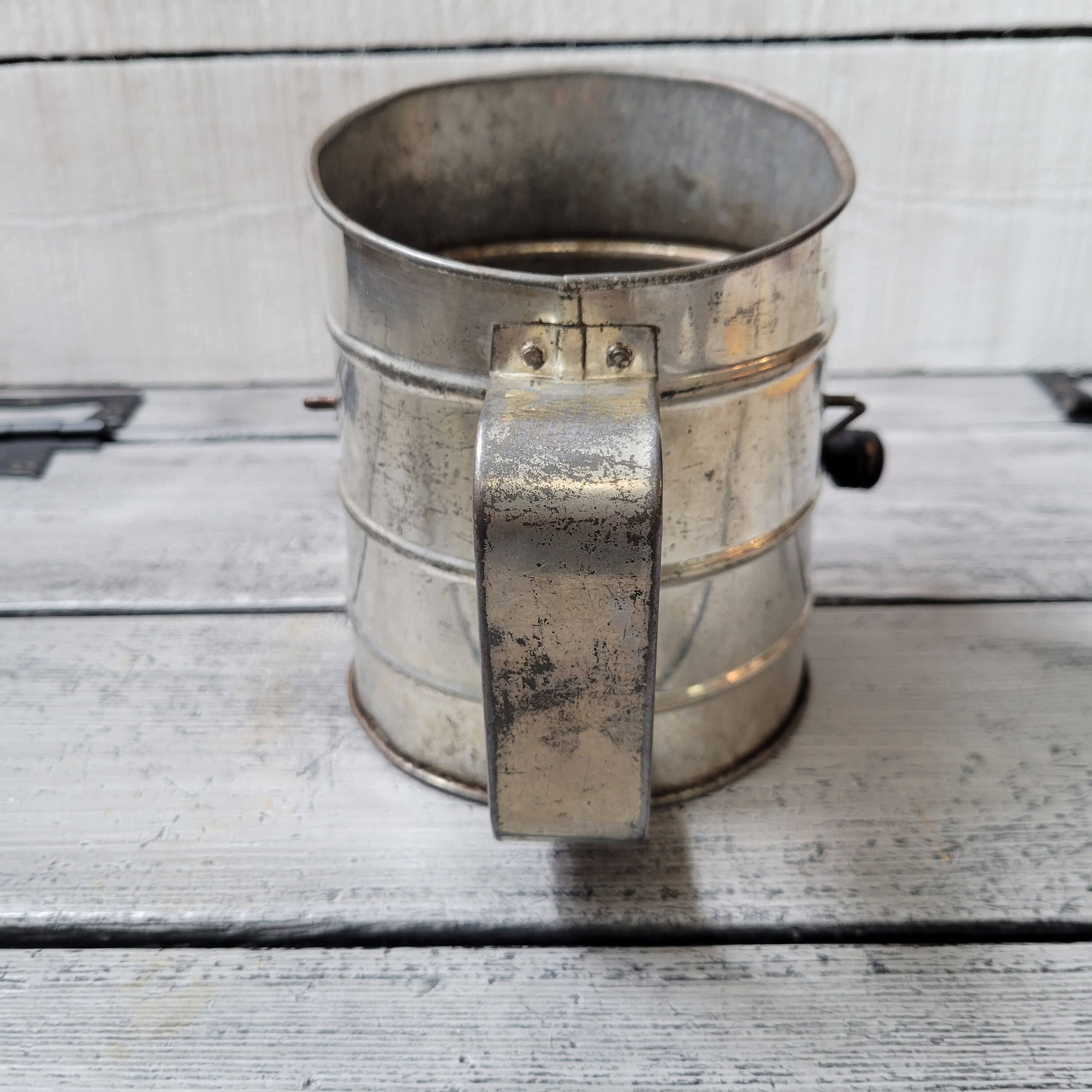 Vintage Metal Sifter Rusty Old Sifter Vintage Flour Sifter Etsy UK