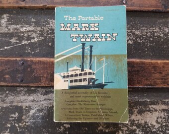 Mark Twain book vintage, portable Mark Twain book, vintage Mark Twain, Mark Twain gift, Mark Twain paperback book, portable Mark Twain