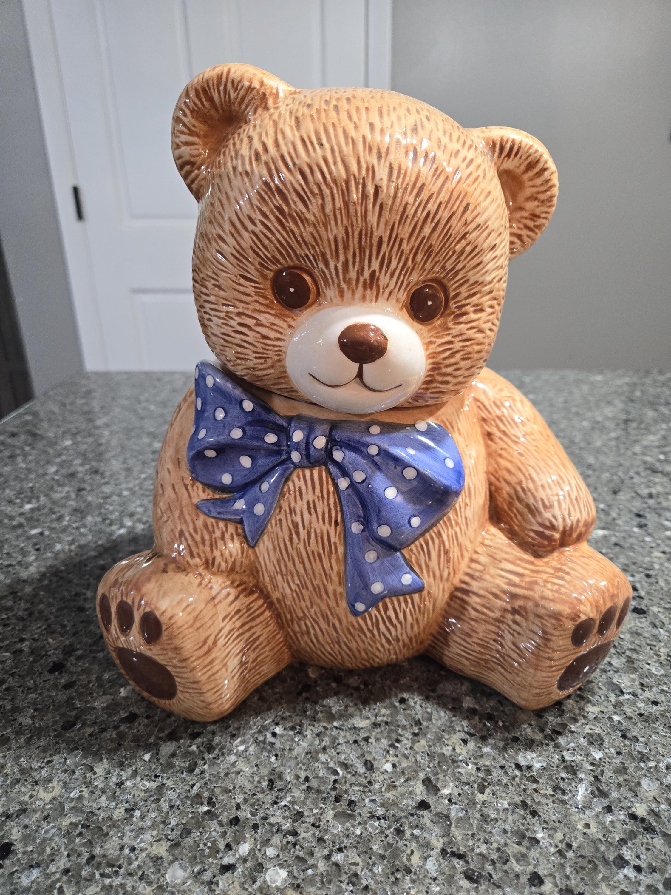 Teddy Bear Cookie Jar, Vintage Cookie Jar, Teddy Bear Vintage 