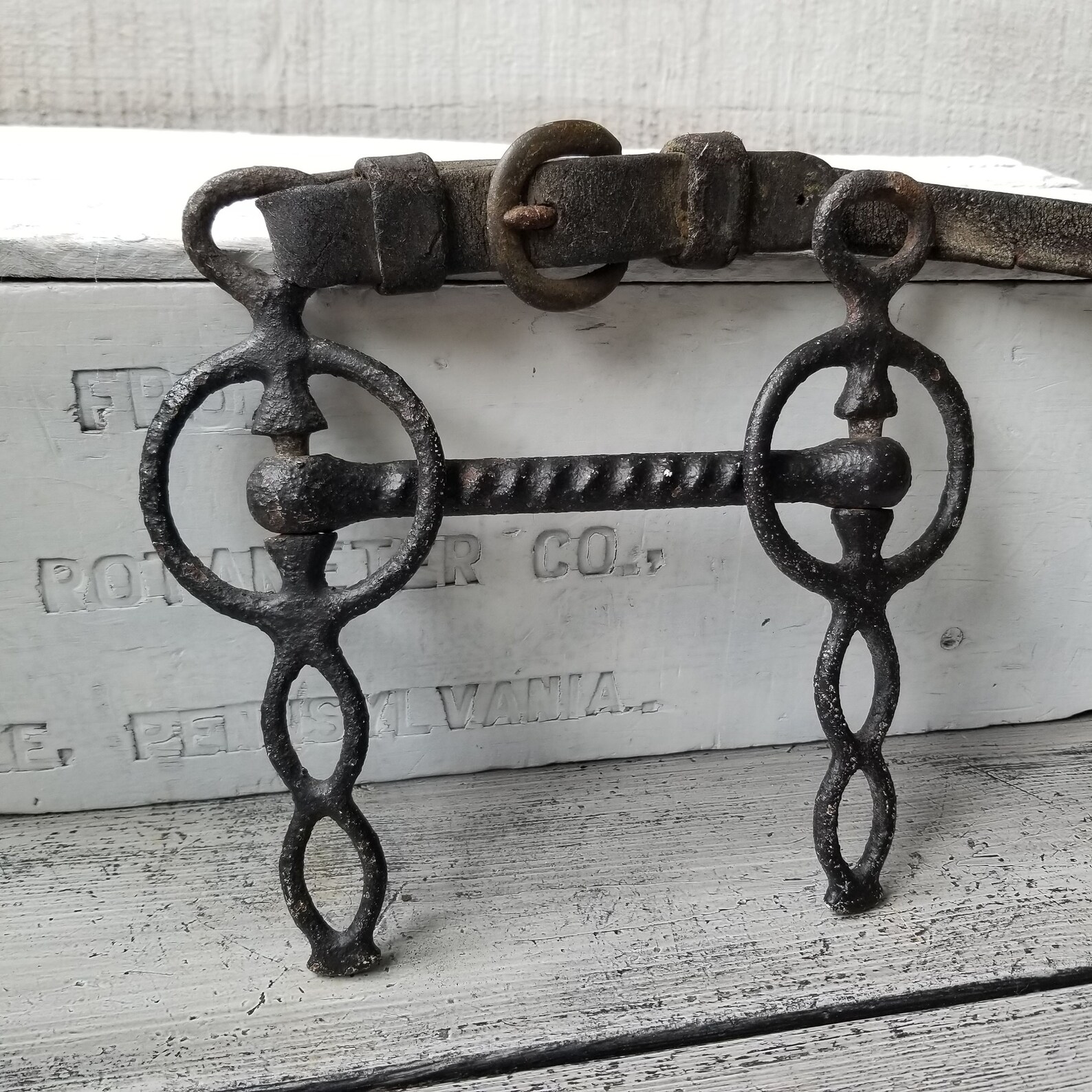 Horse Bit Rusty Vintage Cast Iron Horse Bit Rare Antique Etsy