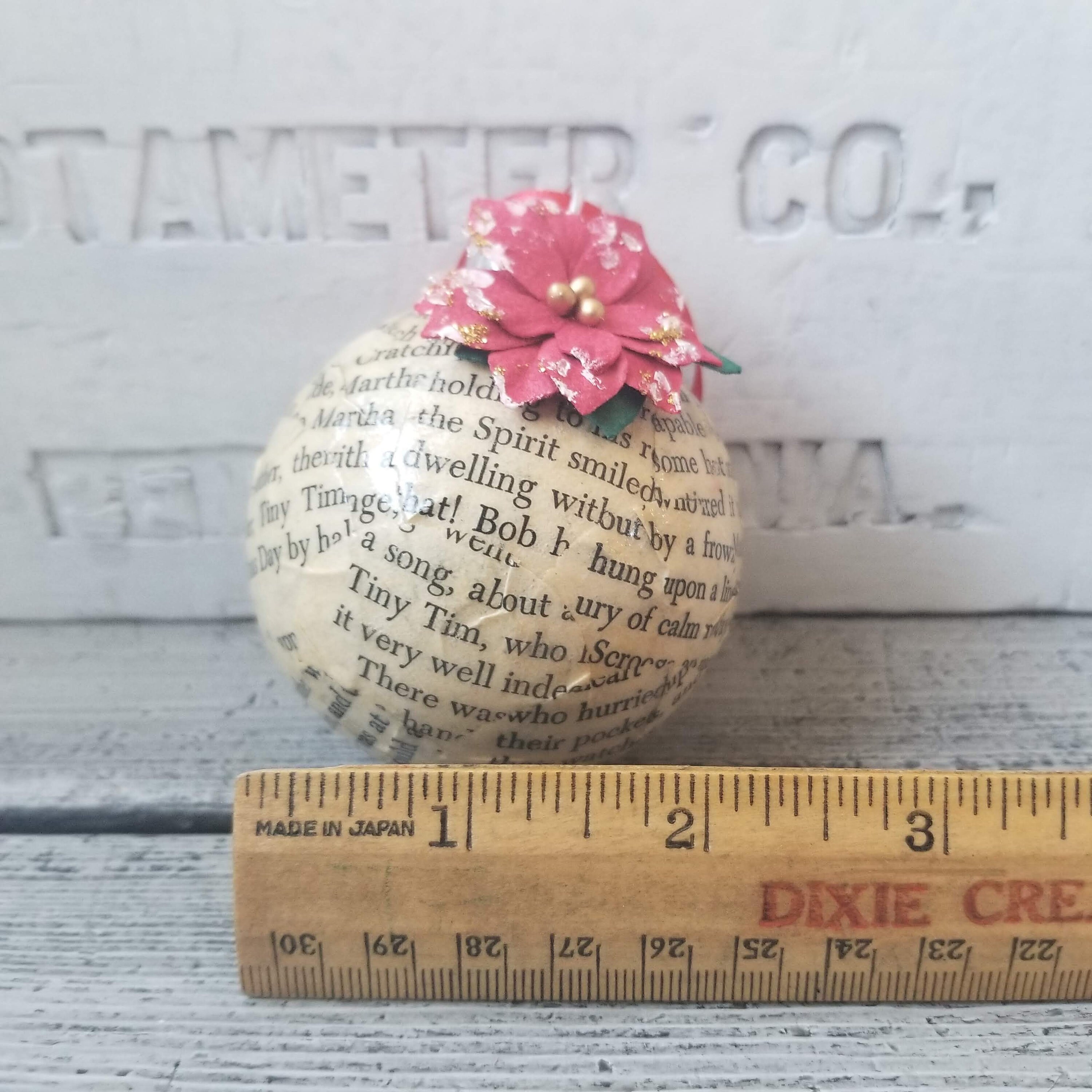 A Christmas Carol book page Christmas ornament vintage Etsy