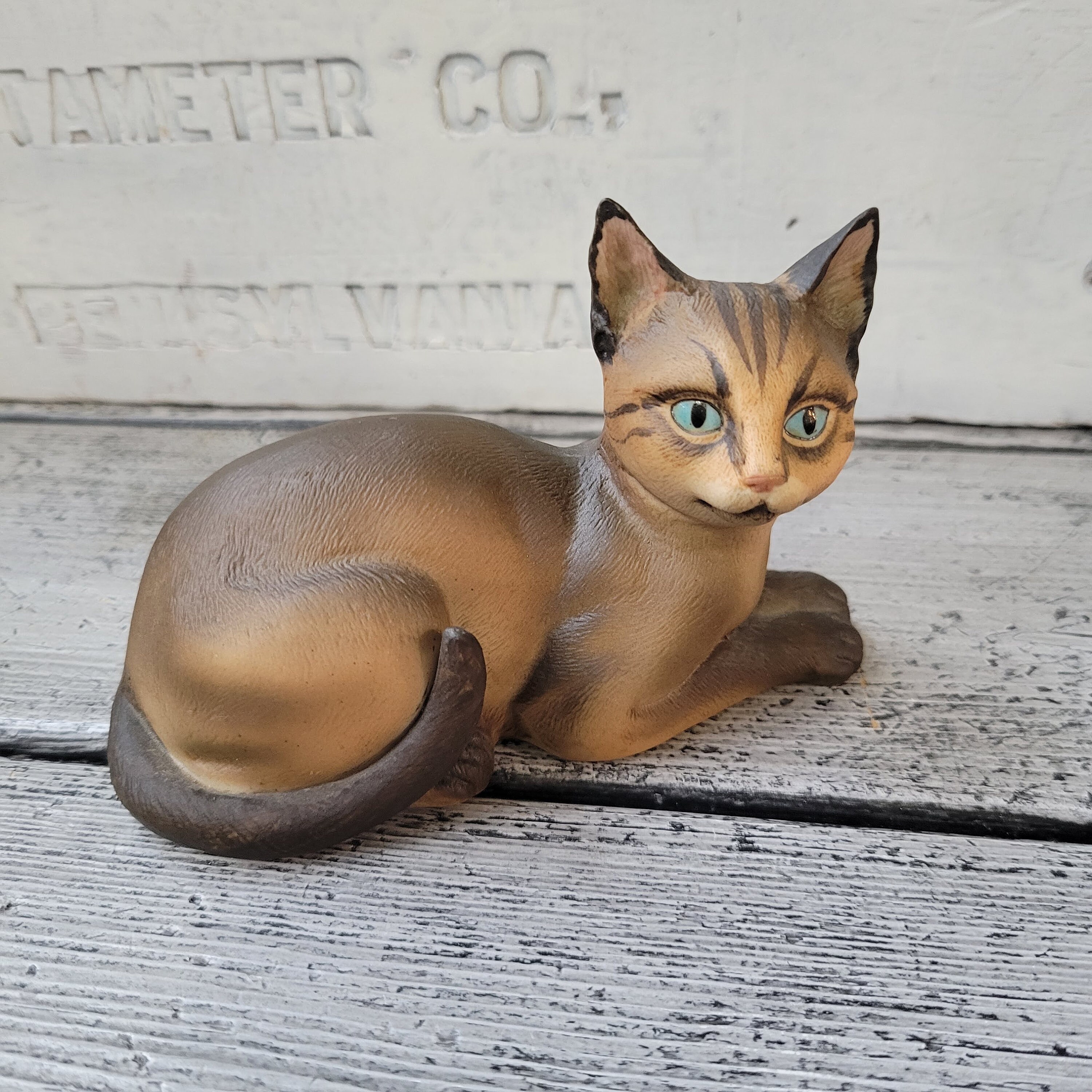 Andrea by Sadek Cat Collectible, Abyssinian Cat Figure, Vintage