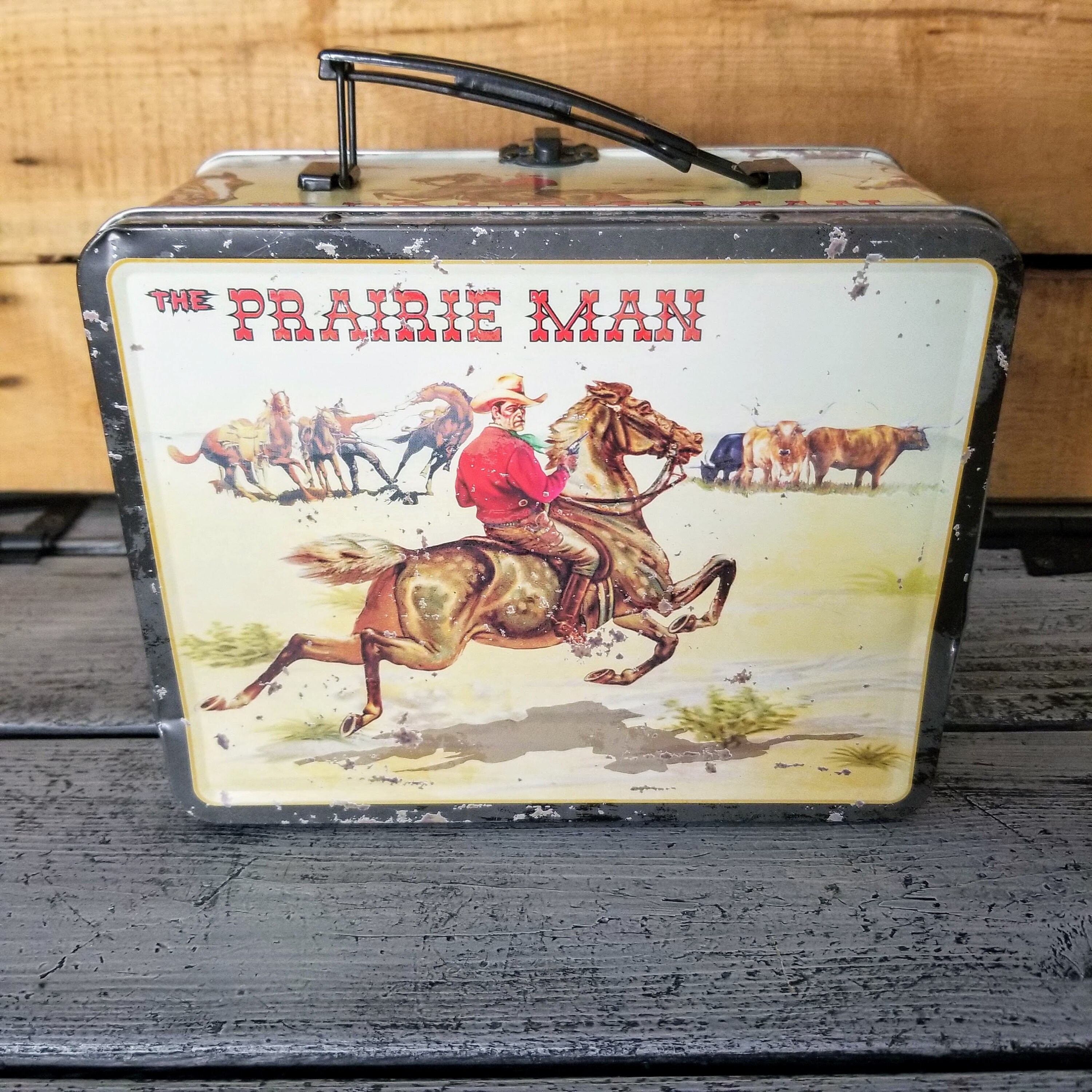 Western lunch box vintage metal western lunch box Prairie Etsy