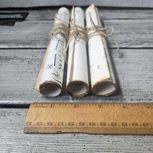 Vintage Scrolls, Music Scrolls, Vintage Sheet Music Scrolls, Vintage ...