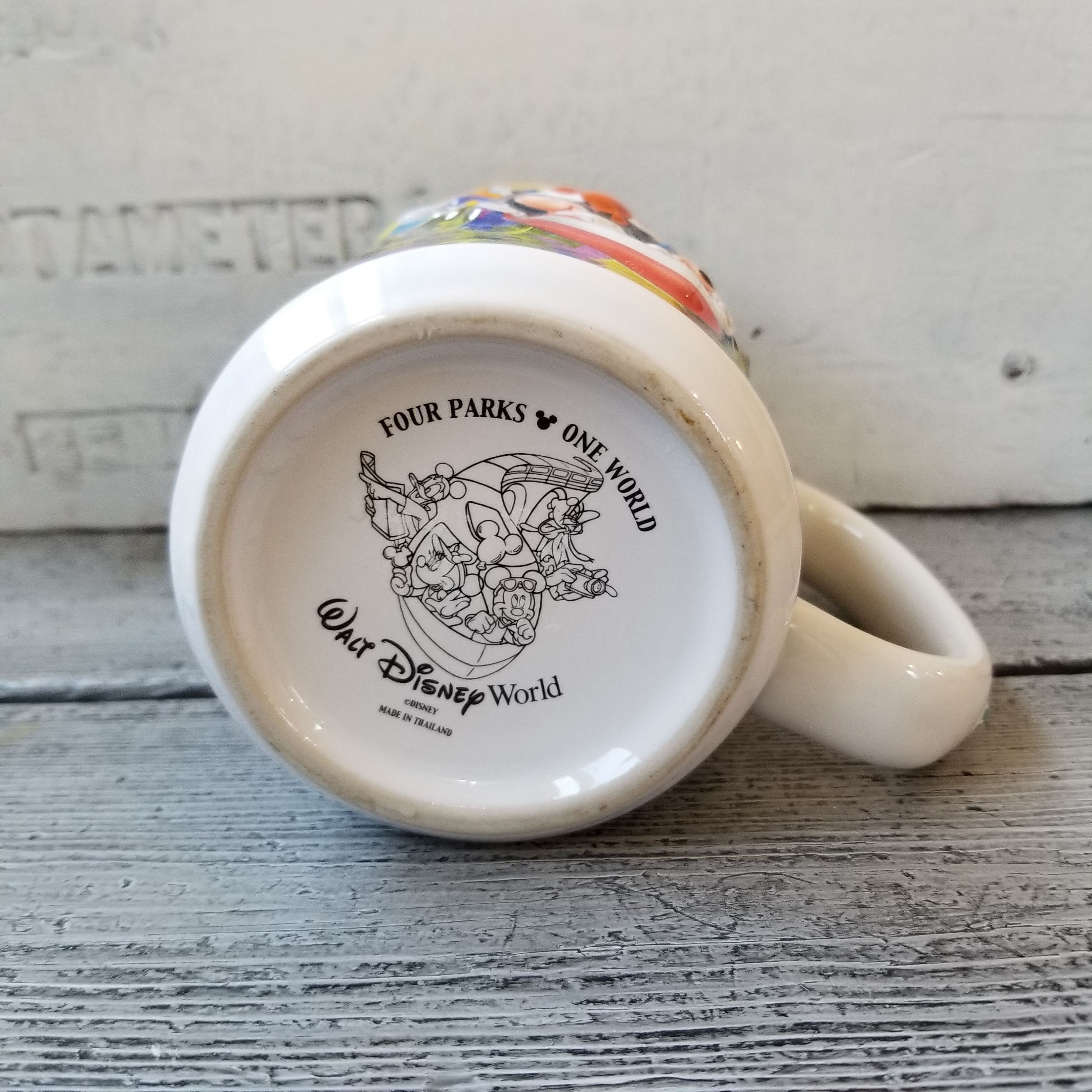 Disney Grandpa mug vintage Four parks One World mug Etsy