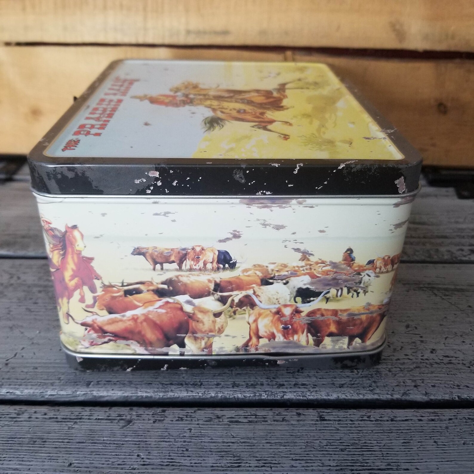 Western lunch box vintage metal western lunch box Prairie Etsy