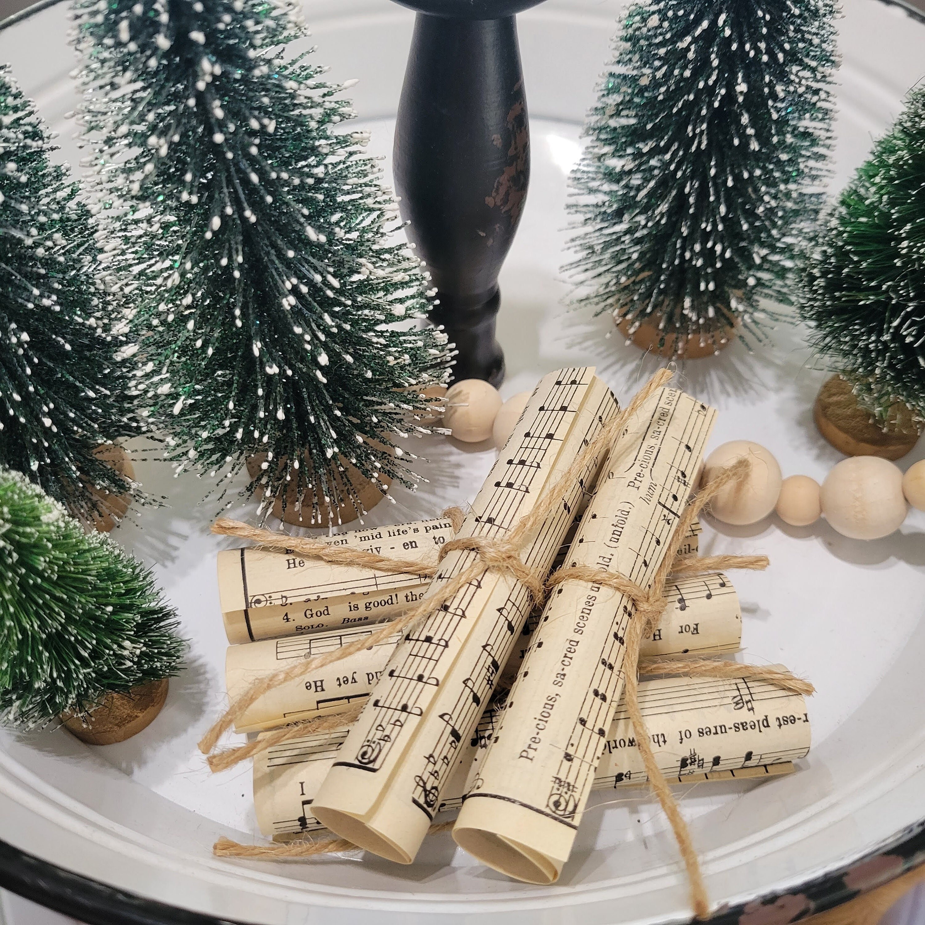 Vintage Mini Scrolls 5, Small Music Scrolls, Vintage Small Sheet Music ...