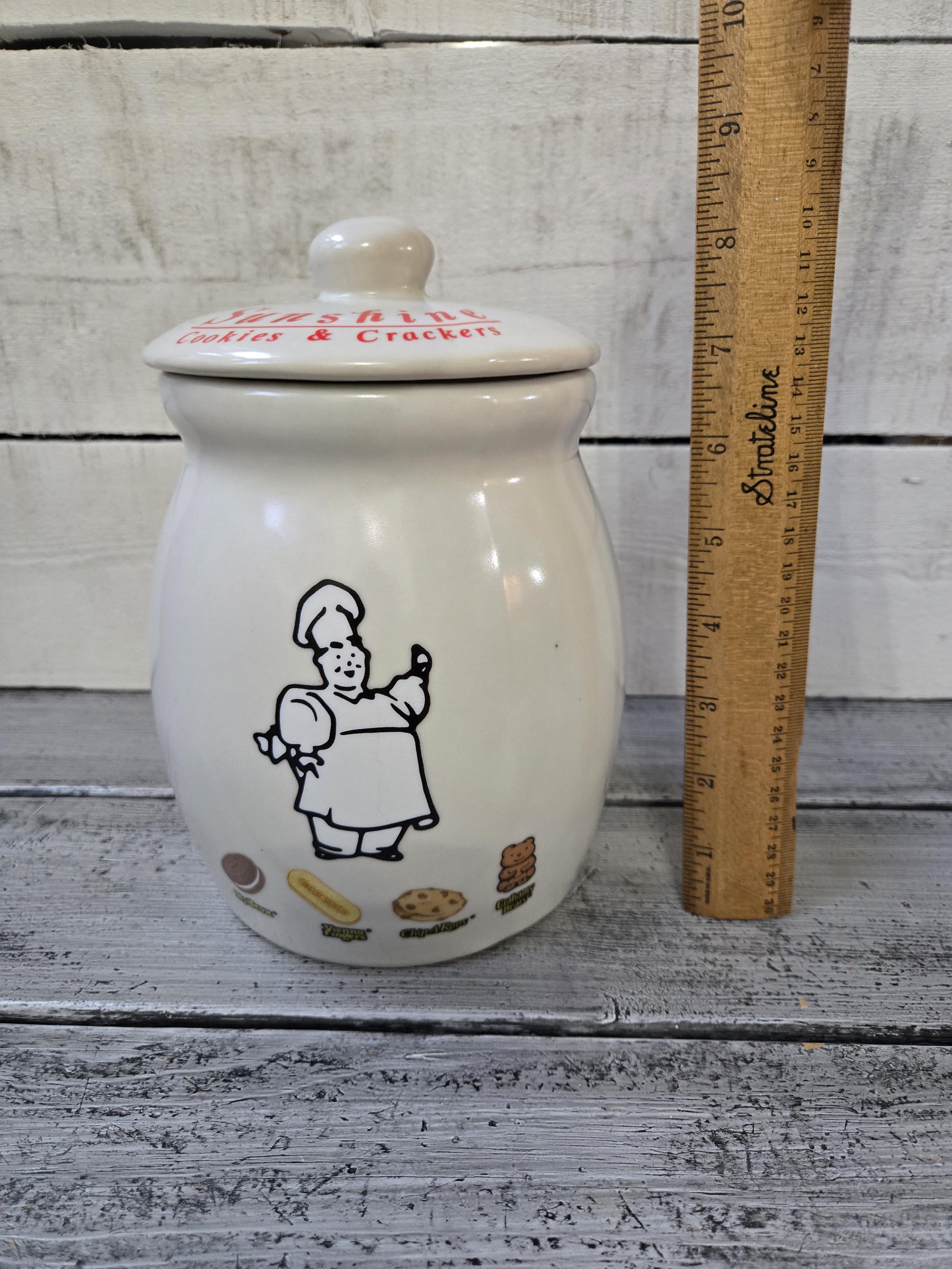 Sunshine Cookies and Crackers Cookie Jar, Vintage Cookie Jar