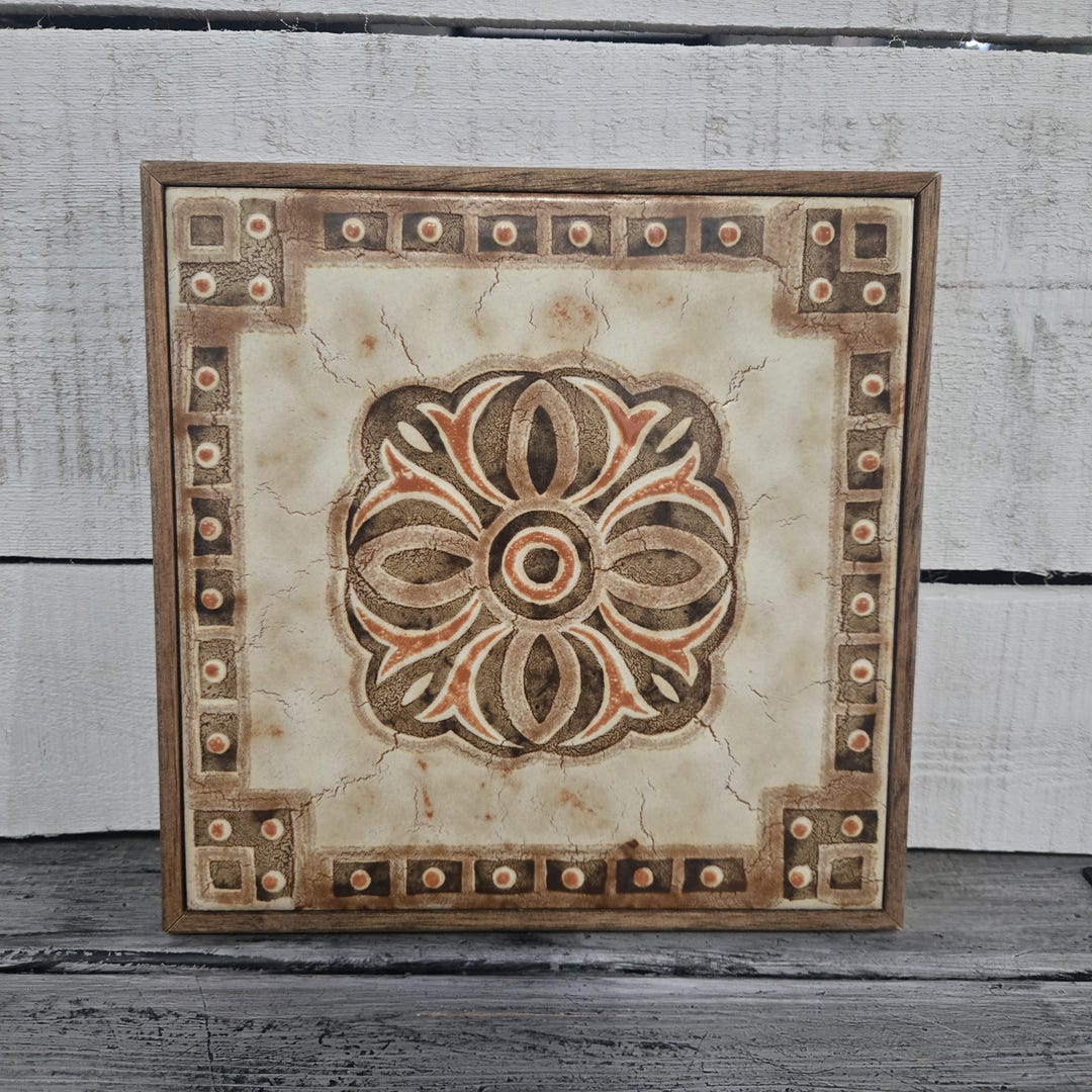 Vintage Italian Tile and Wood Trivet, Trivet Made in Italy, Vintage ...