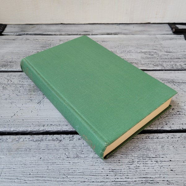 Antique green book, The Virginians Volume 1 by Thackeray, antique Virginians book, W.M. Thackeray book, small green book decor vintage