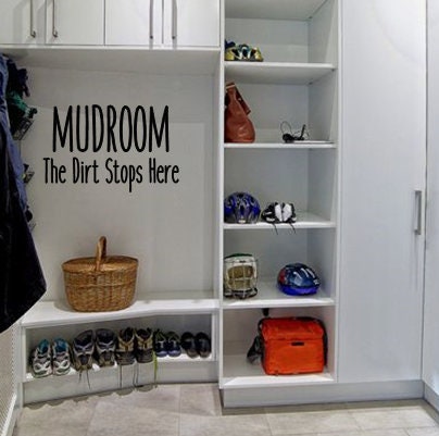 mudroom the dirt stops here vinyl wall decal removable wall | etsy