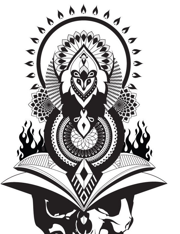 1 Large Skull Tattoo Mandala Tattoo Tattoo Sleeve Etsy 1 Large Skull Tattoo Mandala Tattoo Tattoo Sleeve Etsy