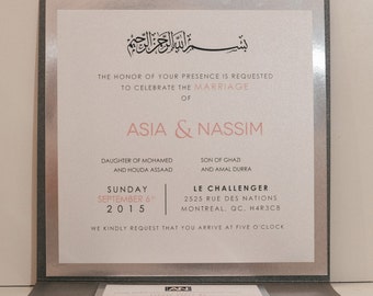 arabic invitation etsy arabic wedding invitations