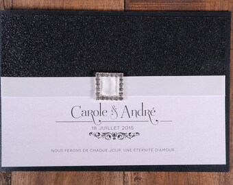 glam wedding invitation luxury invitation fancy wedding etsy
