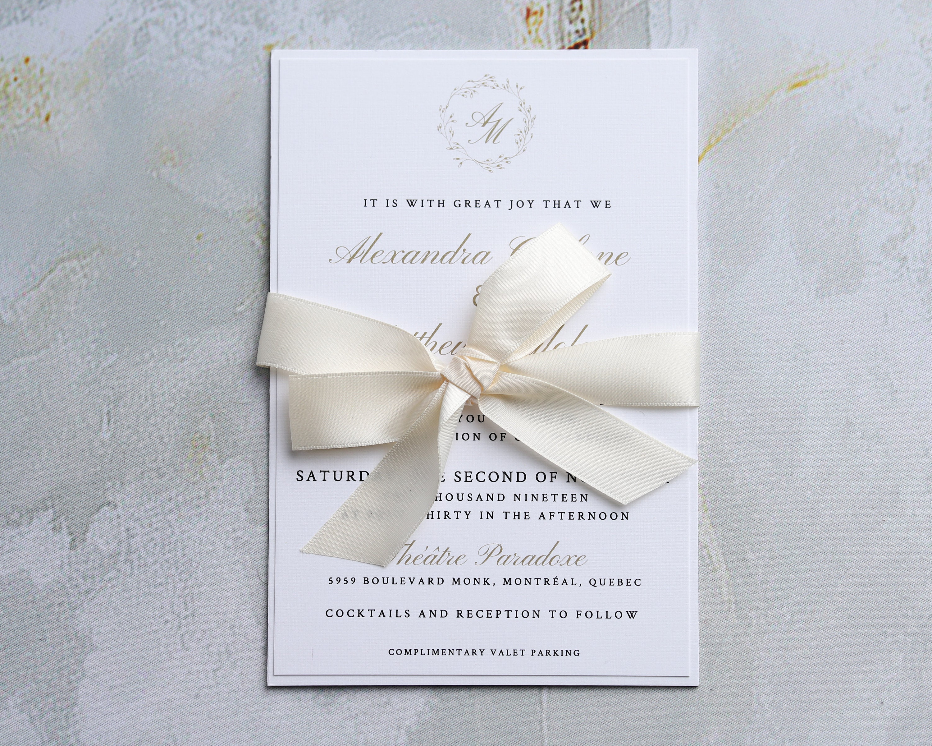 Ribbon Kit For Formal Wedding Invitations