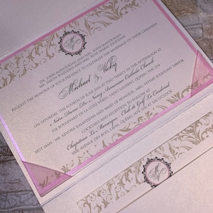 Arabische Und Englische Hochzeitseinladung Zweisprachige Etsy