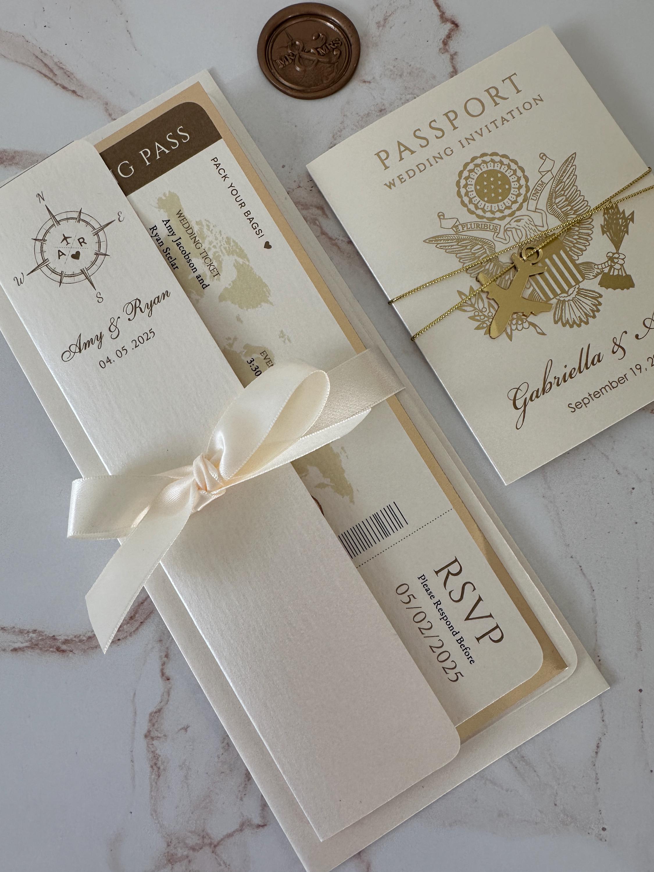 Foiled World Map Save The Date