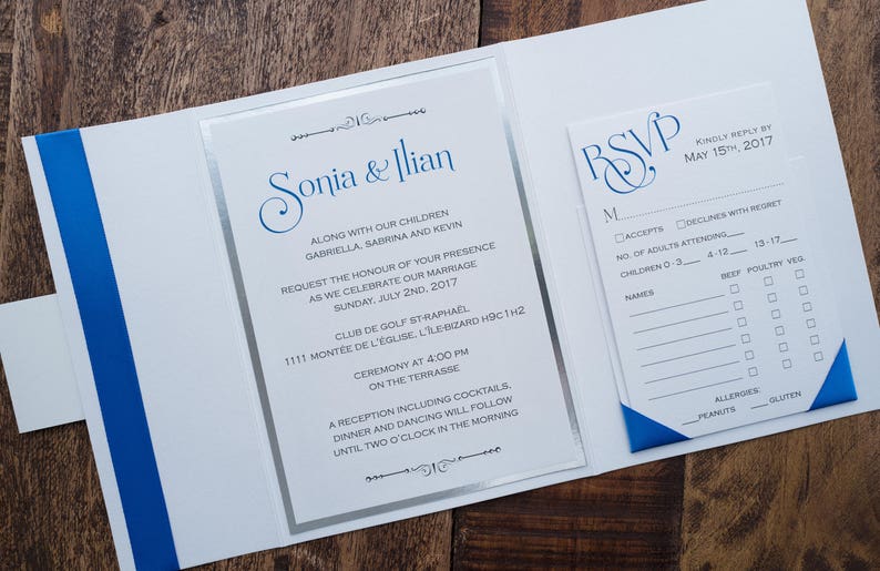 Beautiful Wedding Invitation With Ribbon Personalized - Etsy