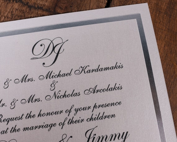 Cursive Wedding Invitation Calligraphy Invitation Script Etsy