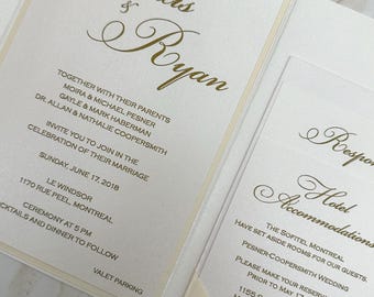 Beautiful Wedding Invitation, classy Wedding Invitation, Pocketfold Invitation, Invitation suite, Gold wedding invitations, custom invites