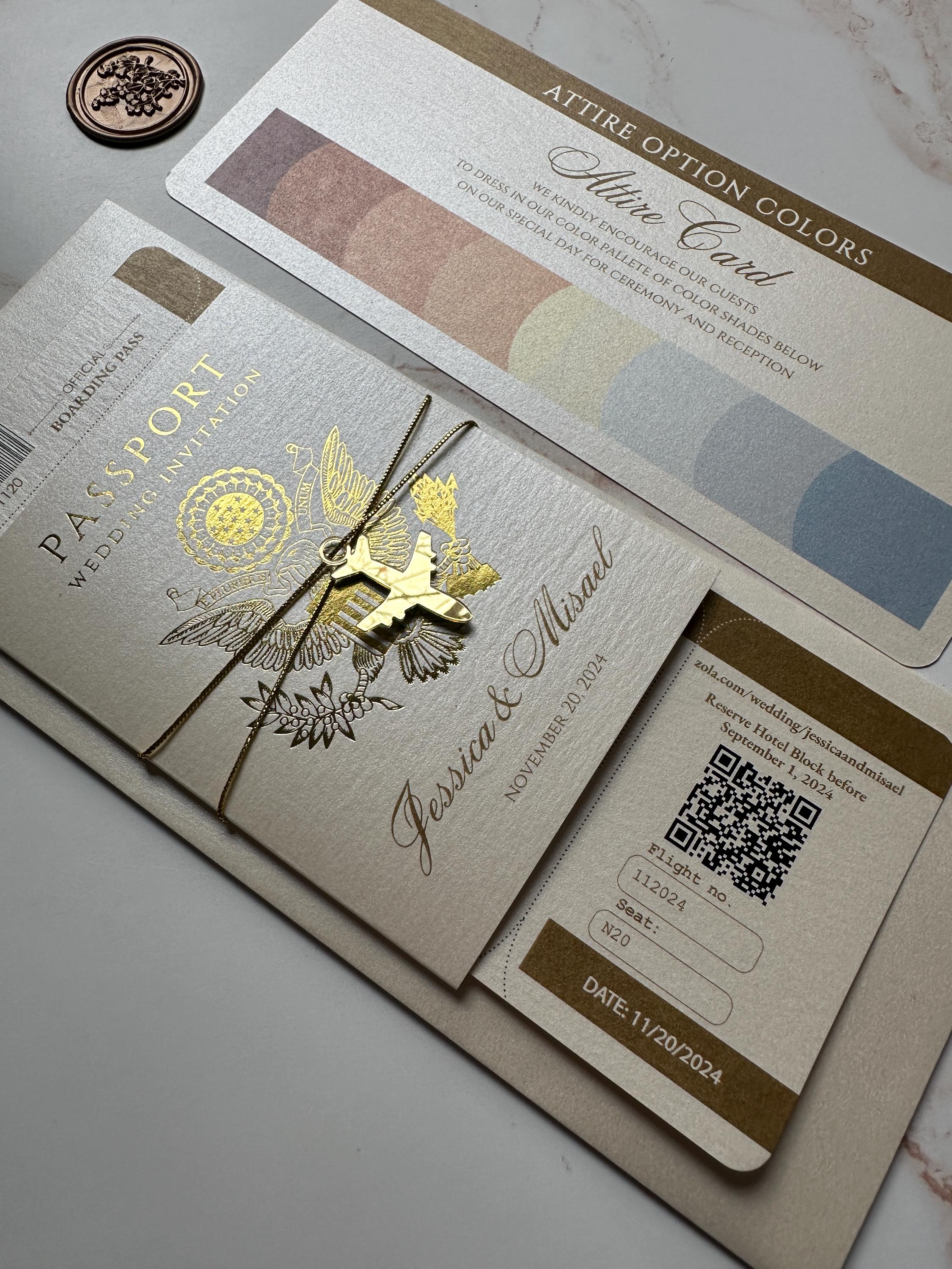 Destination Wedding Invitation Color Scheme, Attire Card, Dress Code ...