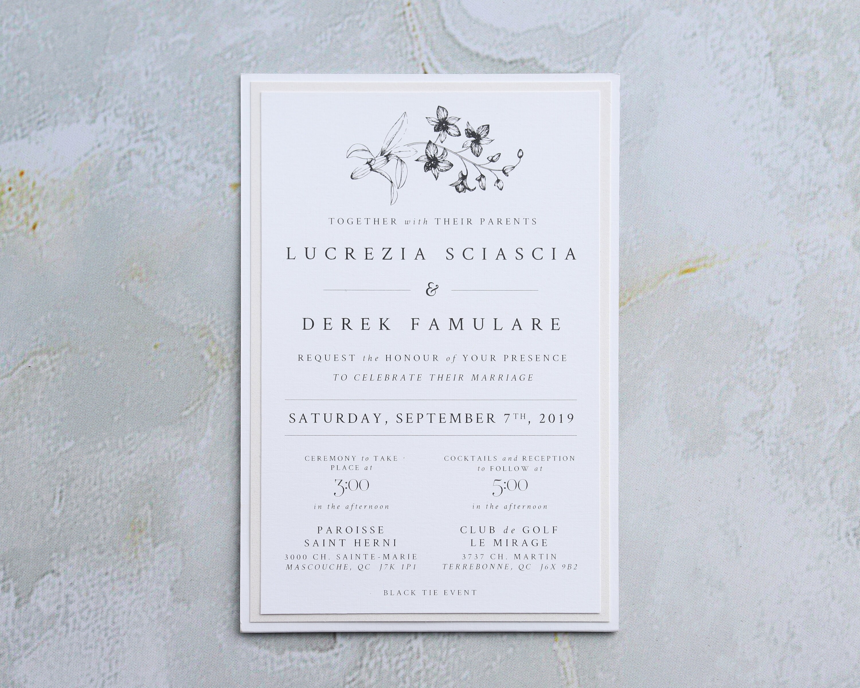 invitation black tie