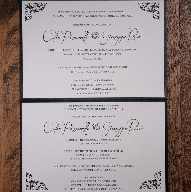 Italian Invitation Italian Wedding Invitation Italian Etsy
