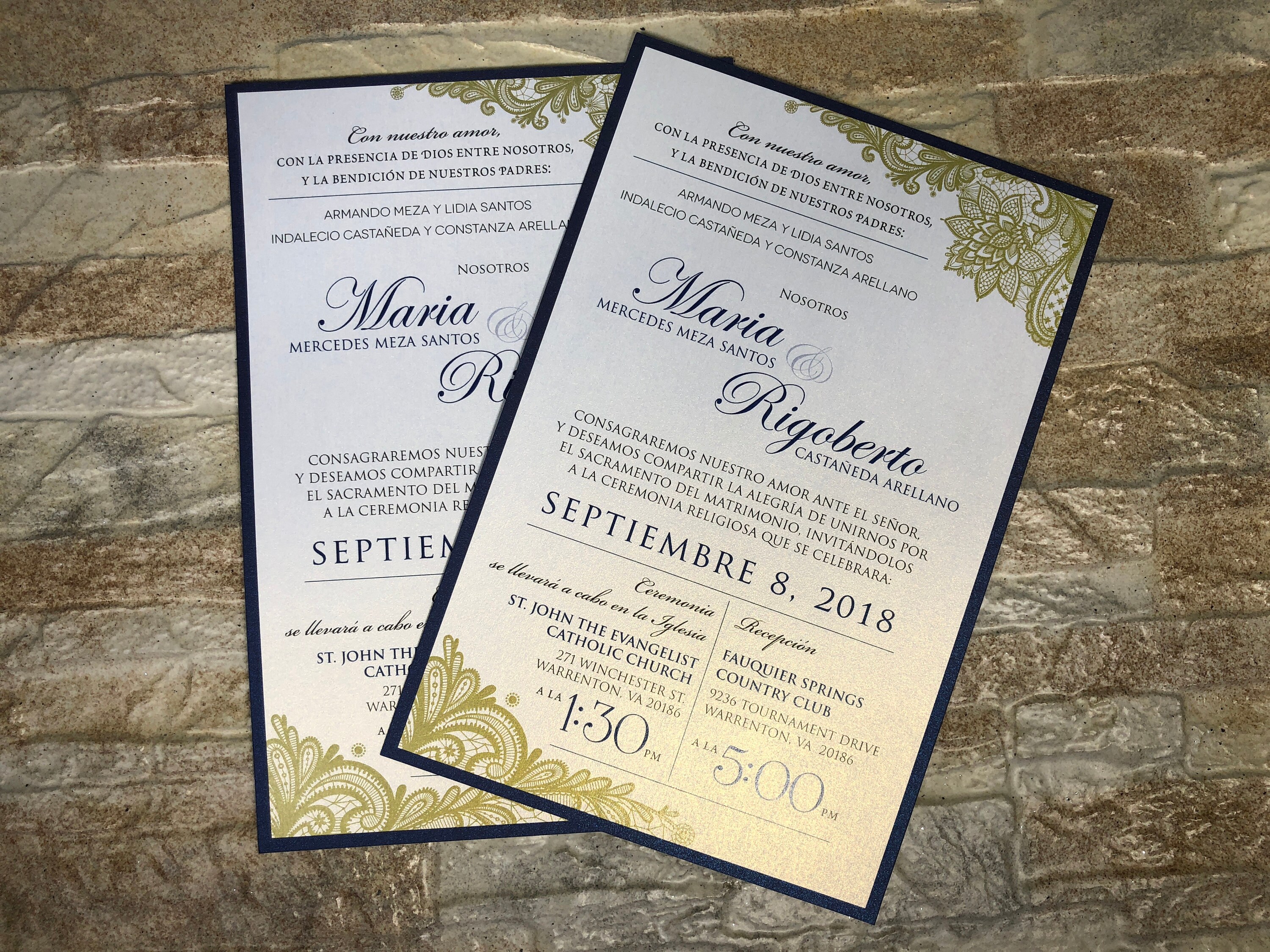 Spanish Wedding Invitation Lace Wedding Invitation Lace Etsy