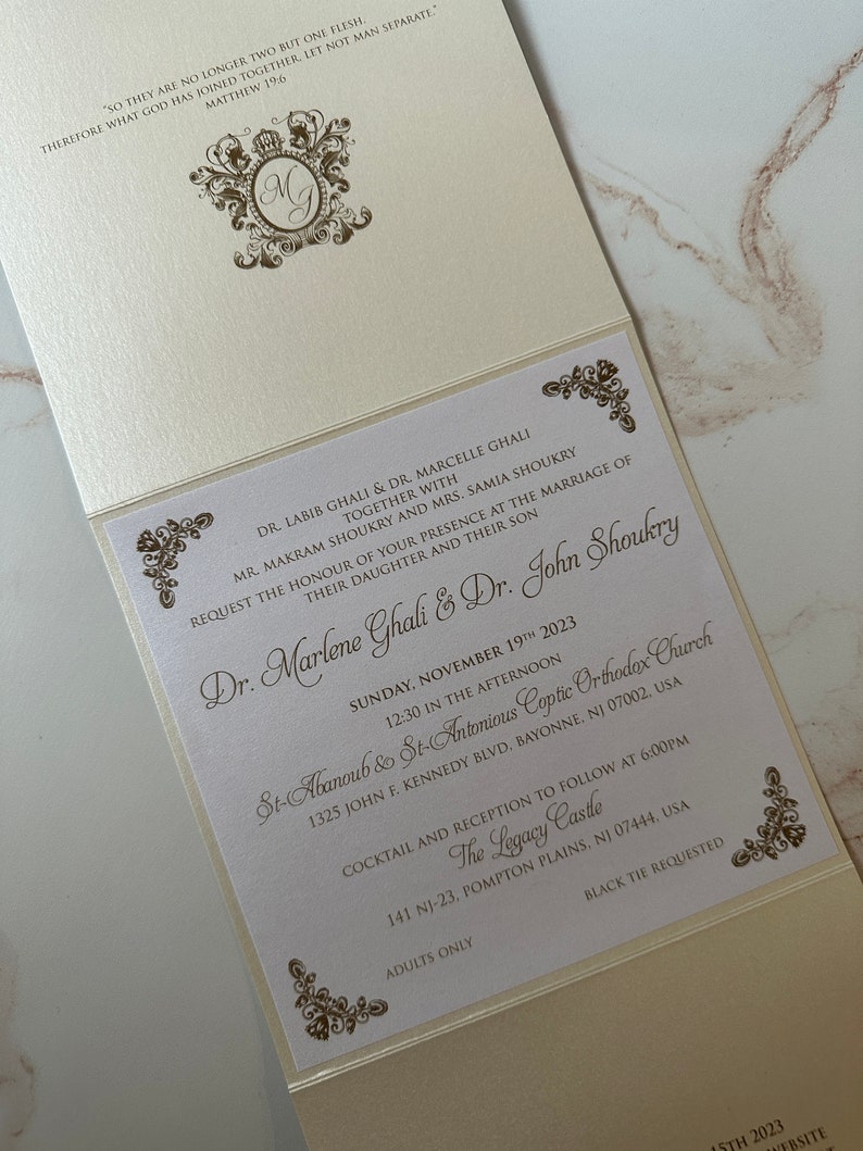 Jewish wedding invitation, romantic wedding invitation, hebrew wedding invitation, gold pebble invitation, elegant gold invitations image 10