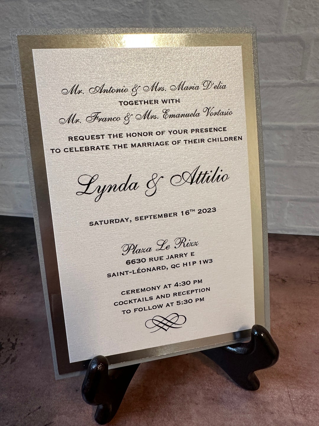 Foil Invitations Silver Foil Invitation Silver Wedding Etsy