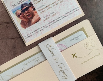 Boarding pass Invitation, passport invitation, Destination Invitation, travel invitations, airplane ticket, plane ticket, save the date