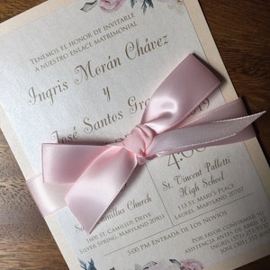 Spanish wedding Invitations, Spanish invitation, Spanish wedding Invitation, Spanish Invitations, Bilingual wedding invitations, invitations