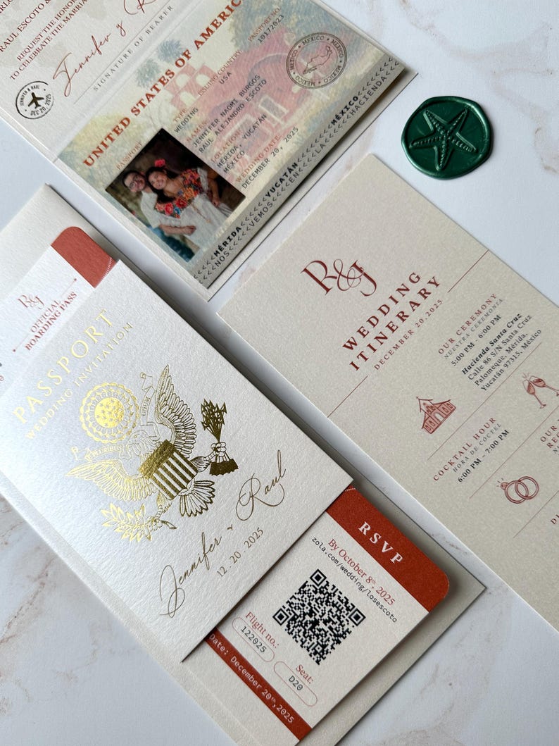 Burgundy Passport Invitation, World Map Passport Wedding Invitation ...
