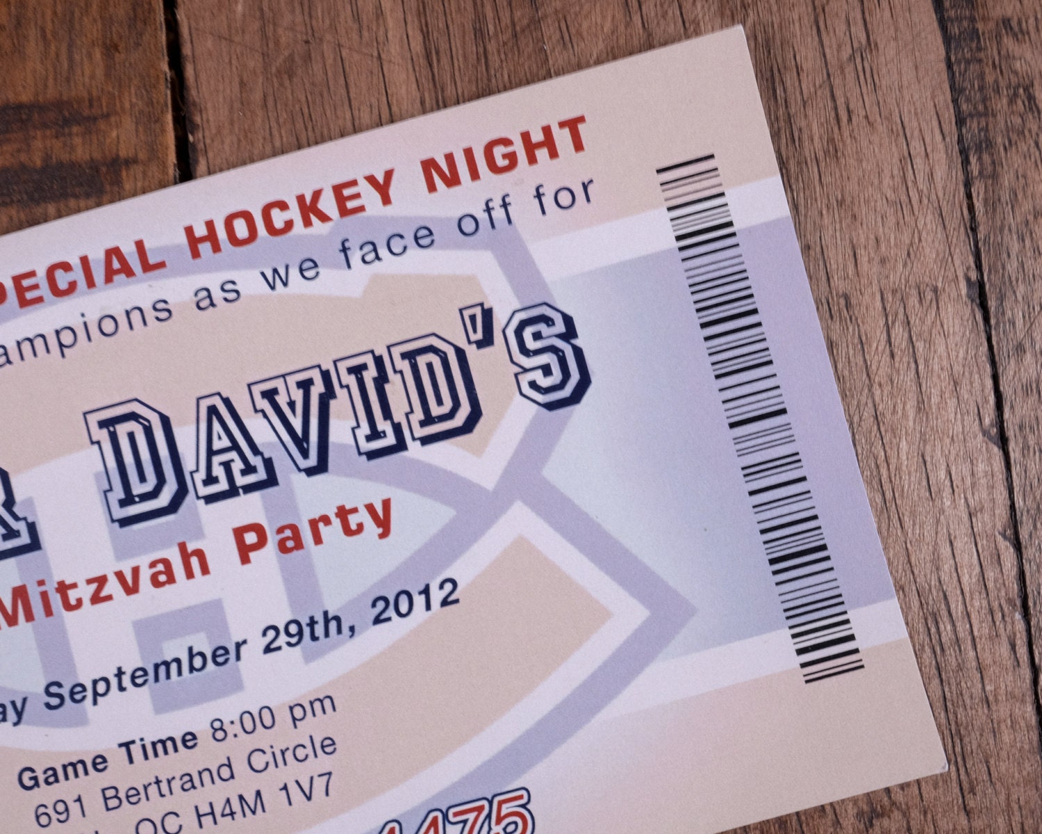 Hockey Invitation Hockey Invitations Hockey Bar Mitzvah Etsy