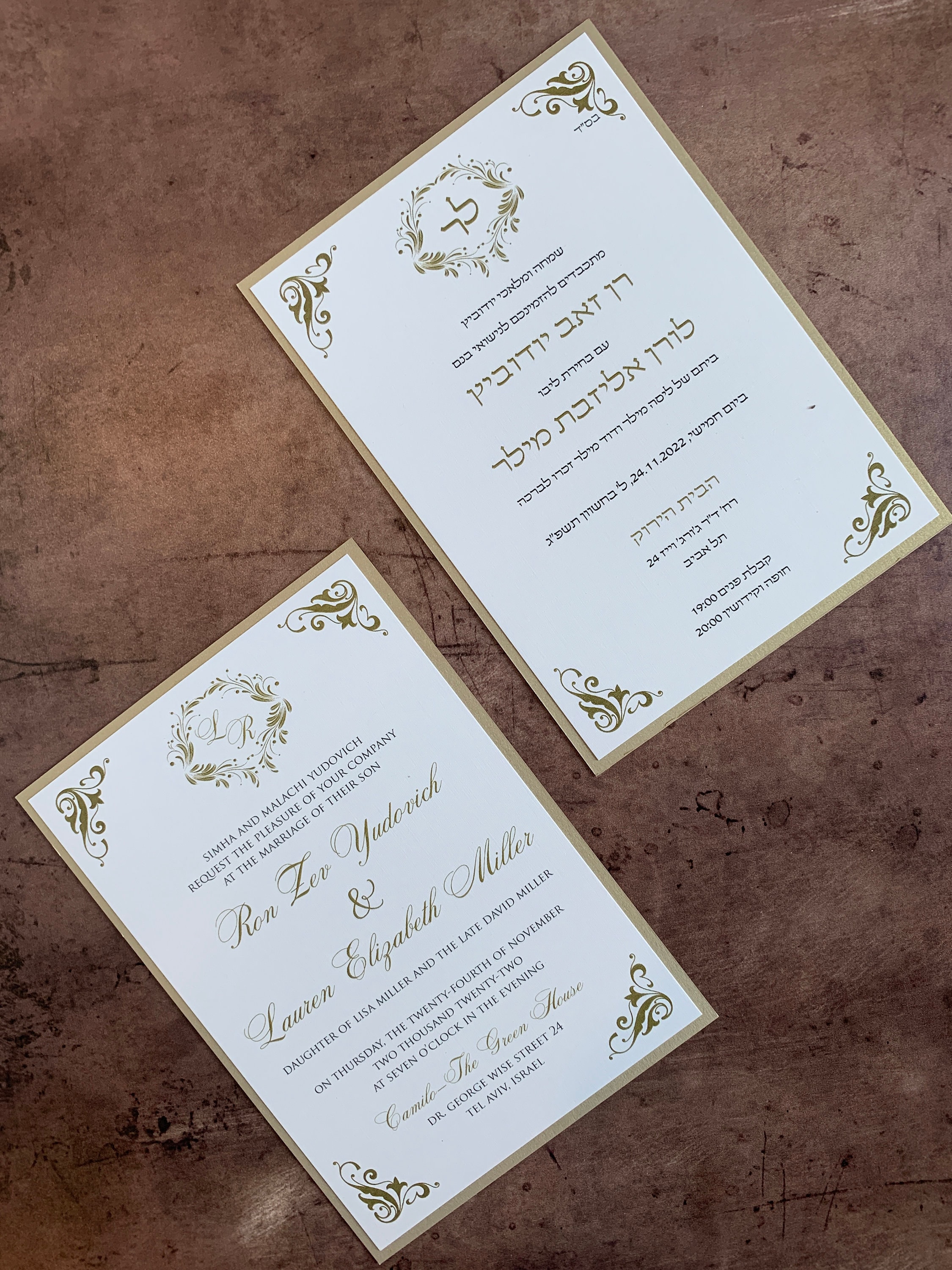 Bilingual Wedding Invitation, Bilingual Invitations, Bilingual Wedding ...