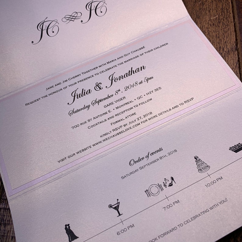 Rosegold Einladung erröten und gold Hochzeitseinladung | Etsy