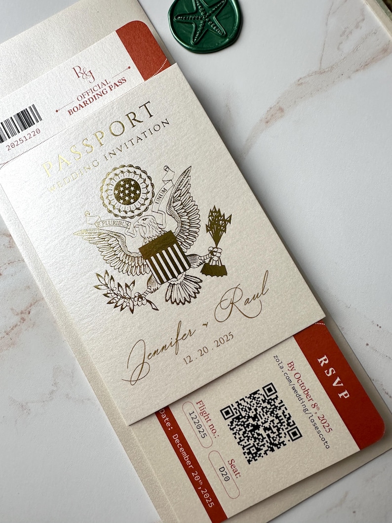 Burgundy Passport Invitation, World Map Passport Wedding Invitation ...