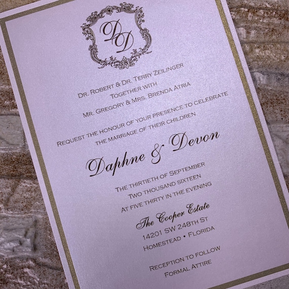 Royal Wedding - Gold Invitation