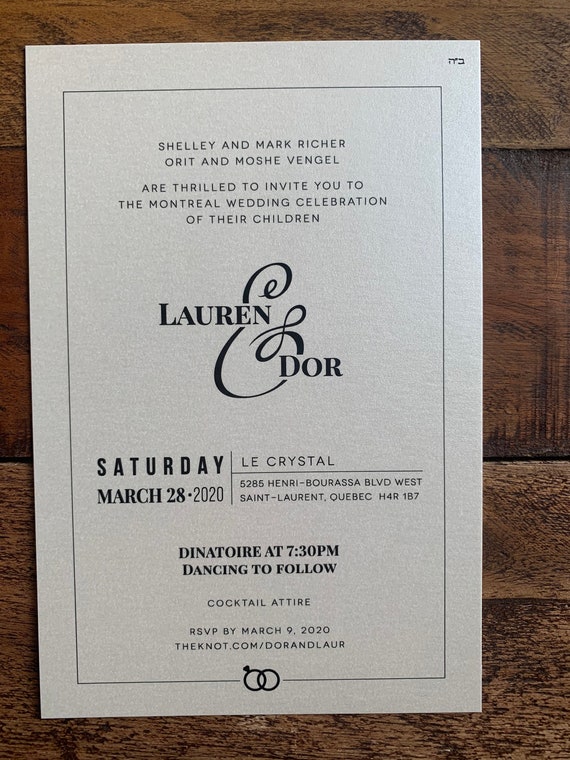 cocktail attire on wedding invitation