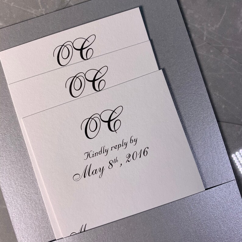 Silver Wedding Invitation Silver Invitation Classy Wedding - Etsy UK