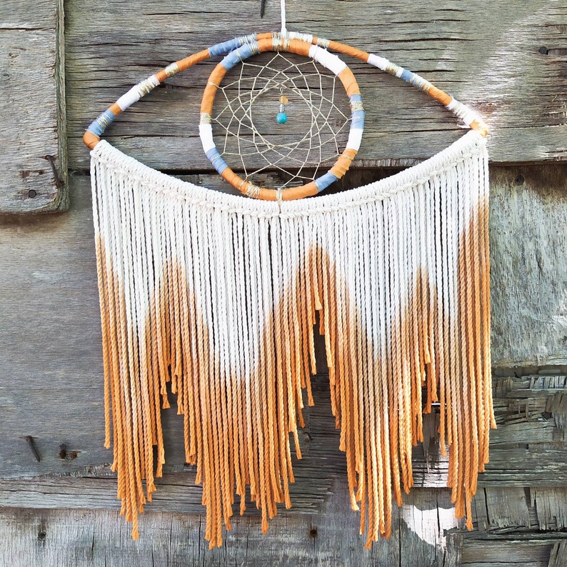 Evil eye Dream catcher Mystical Dreamcatcher Dipdyed | Etsy