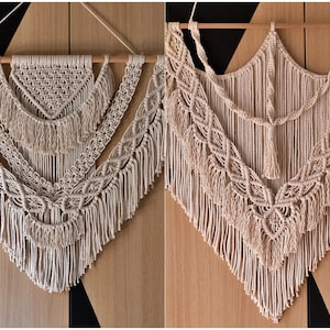 2 Macrame Patterns, Macrame wall hanging pattern, Macrame PDF pattern,  Macrame tutorial, Easy macrame pattern, Macrame tutorial with pictur