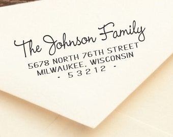 Family Address Stamp Self-inking, Family Housewarming Gift, Baby Shower stamp , New Mom Gift, Return Address Stamp, Custom Personalized