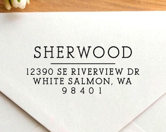 Simple Address Stamp : Custom, Clean, Plain, Modern, Personalized Self inking