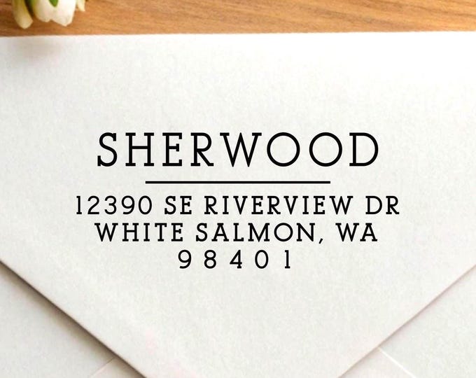 Simple Address Stamp : Custom, Clean, Plain, Modern, Personalized Self inking