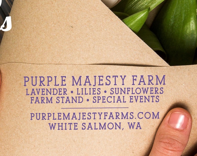 Custom Business Stamp: Simple Personalized Self-inking Plain Bold Package Marketing Stamper