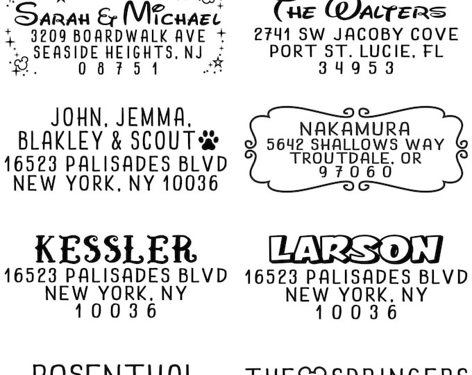 Personalized Self-Inking Address Stamp, European Mount, USA Crafted