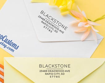 Simple Address Stamp : Custom, Clean, Plain, Modern, Personalized Self inking